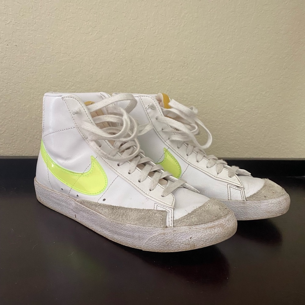 Nike High-Top Blazers - White and Neon Yellow - NEW PHOTOS ADDED